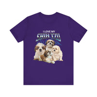 Load image into Gallery viewer, I Love My Shih-Tzu T-Shirt, Unisex Jersey Short Sleeve Tee
