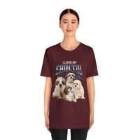 Load image into Gallery viewer, I Love My Shih-Tzu T-Shirt, Unisex Jersey Short Sleeve Tee
