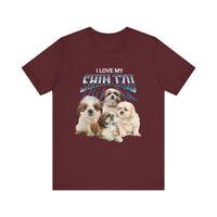 Load image into Gallery viewer, I Love My Shih-Tzu T-Shirt, Unisex Jersey Short Sleeve Tee
