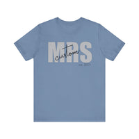 Load image into Gallery viewer, Beautiful Personalized MRS Unisex Jersey Short Sleeve Tee
