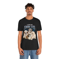 Load image into Gallery viewer, I Love My Shih-Tzu T-Shirt, Unisex Jersey Short Sleeve Tee

