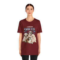 Load image into Gallery viewer, I Love My Shih-Tzu T-Shirt, Unisex Jersey Short Sleeve Tee
