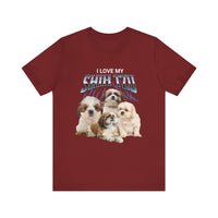 Load image into Gallery viewer, I Love My Shih-Tzu T-Shirt, Unisex Jersey Short Sleeve Tee
