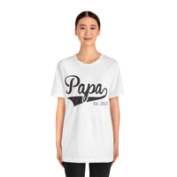 Load image into Gallery viewer, Personalized Papa Unisex Jersey Short Sleeve Tee, Best Papa T-shirt
