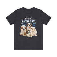 Load image into Gallery viewer, I Love My Shih-Tzu T-Shirt, Unisex Jersey Short Sleeve Tee
