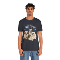 Load image into Gallery viewer, I Love My Shih-Tzu T-Shirt, Unisex Jersey Short Sleeve Tee

