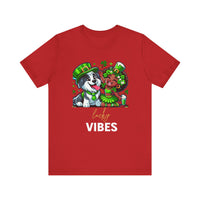 Load image into Gallery viewer, Lucky Vibes Unisex Jersey Short Sleeve Tee
