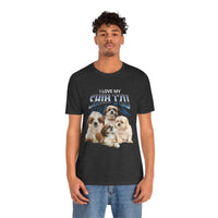 Load image into Gallery viewer, I Love My Shih-Tzu T-Shirt, Unisex Jersey Short Sleeve Tee
