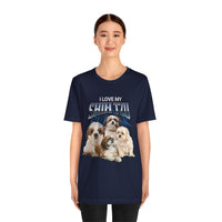 Load image into Gallery viewer, I Love My Shih-Tzu T-Shirt, Unisex Jersey Short Sleeve Tee
