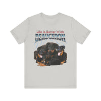 Load image into Gallery viewer, Life is Better with a Beauceron, Unisex Jersey Short Sleeve Tee
