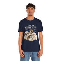 Load image into Gallery viewer, I Love My Shih-Tzu T-Shirt, Unisex Jersey Short Sleeve Tee
