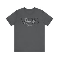Load image into Gallery viewer, MRS Personalized Unisex Jersey Short Sleeve Tee
