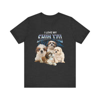 Load image into Gallery viewer, I Love My Shih-Tzu T-Shirt, Unisex Jersey Short Sleeve Tee
