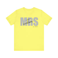 Load image into Gallery viewer, Personalized MRS Unisex Jersey Short Sleeve Tee
