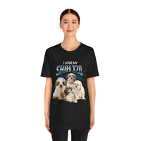 Load image into Gallery viewer, I Love My Shih-Tzu T-Shirt, Unisex Jersey Short Sleeve Tee
