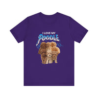 Load image into Gallery viewer, I Love My Poodle Shirt, Unisex Jersey Short Sleeve Tee

