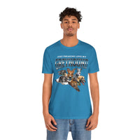 Load image into Gallery viewer, Just Franking my Greyhound dog tshirt, Unisex Jersey Short Sleeve Tee
